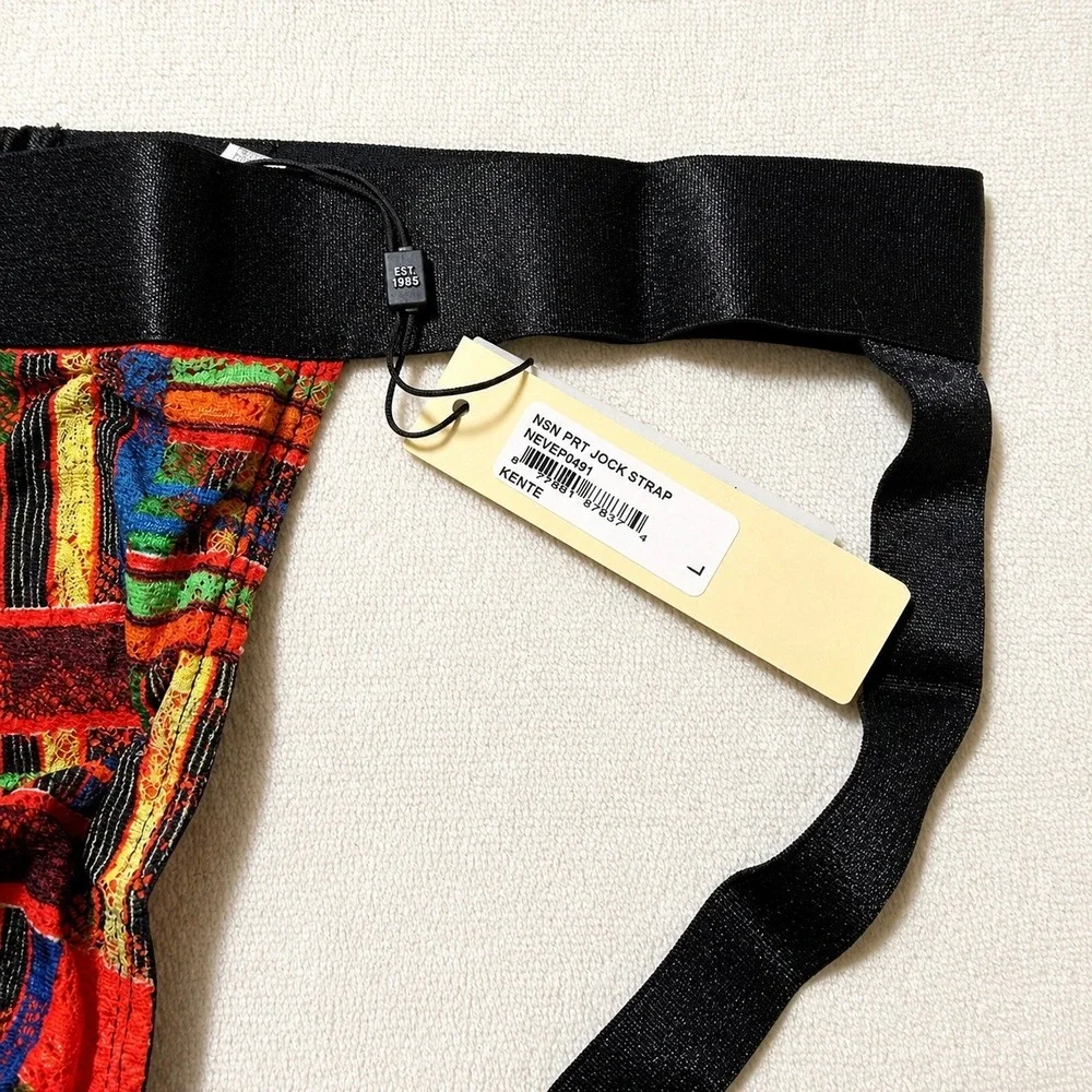 COSABELLA NSN Print Men's Jock Strap Kente Multicolor - Size L / NWT